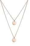 Silberkette ELLI "Halskette Layer Kette mit Kreis Pl&auml;ttchen 925 Silber" Gr....
