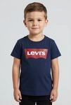 T-Shirt LEVI'S KIDS "BATWING TEE", Jungen, Gr. 12/80, blau (navy), Single...