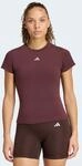 T-Shirt ADIDAS PERFORMANCE "3-STREIFEN STUDIO BABY", Damen, Gr. XL, braun...