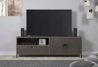 Lowboard HOME AFFAIRE "Fusion", braun (perlbronze, rostoptik), B:183cm H:55cm T:40cm,