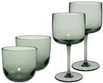 Gl&auml;ser-Set "Wein- und Wassergl&auml;ser Like Glass 4er Set", gr&uuml;n (sage), B:2cm H:2cm,
