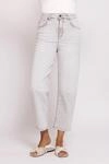 7/8-Jeans ZHRILL "ZHIZA Jeans", Damen, Gr. 30, N-Gr, wei&szlig; (grau), Denim/Jeans,