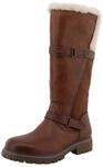Winterstiefel TOM TAILOR, Damen, Gr. 36, Normalschaft, braun, Lederimitat,...
