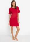 Nachthemd LSCN BY LASCANA, Damen, Gr. 40/42, N-Gr, rot (rot bedruckt), Single Jersey,
