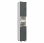 Schuhschrank VCM "Holz schmaler Schuhschrank Dielenm&ouml;bel Gados M", schwarz (wei&szlig;,