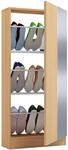 Schuhschrank VCM "Holz Schuhschrank Schuhkommode Fulisa L Spiegel", braun (buche),