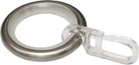 Gardinenring GARDINIA "Memphis", silber (edelstahlfarben), 10 Stk., Metall,