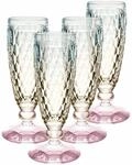 Sektglas VILLEROY & BOCH "Sektgl&auml;ser Boston Pearl 120 ml 4er Set bunt", bunt, 4