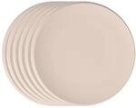 Pizzateller VILLEROY & BOCH "Platzteller NewMoon &oslash; 29 cm 6er Set beige", beige,