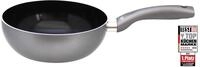 Wok ELO "Wok-/Pastapfanne 20cm Ducato", silber (silberfarben, schwarz), H:7cm