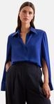 Hemdbluse SEIDENSTICKER, Damen, Gr. XS (34), blau, 75% Acetat, 25% Polyester,