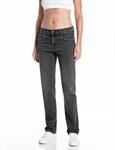 Straight-Jeans REPLAY "AKEME", Damen, Gr. 28, L&auml;nge 32, grau (dunkelgrau),