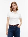 Poloshirt TOMMY HILFIGER "GOLD BUTTON REG S/S POLO", Damen, Gr. XS (34), wei&szlig;