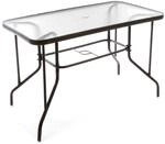 Gartentisch VCM "Stahltisch mit Glasplatte und Schirmst&auml;nderloch", braun, Tische,