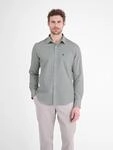 Langarmhemd LERROS, Herren, Gr. S, N-Gr, broken wei&szlig;, Web, Obermaterial: 100%
