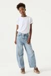 Weite Jeans GARCIA, M&auml;dchen, Gr. 128, N-Gr, blau (light used), Denim/Jeans,