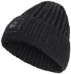Beanie JACK WOLFSKIN "BADGE PAW BEANIE", Damen, Gr. onesize, schwarz, Polyacryl,