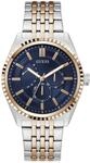 Multifunktionsuhr GUESS "CAMDEN", rosa (silbergoldfarben, blau), Armbanduhren,