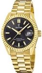 Quarzuhr FESTINA "Classic Steel", goldfarben, schwarz, Armbanduhren, Herren,