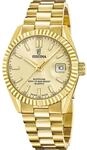 Quarzuhr FESTINA "Classic Steel", goldfarben, gelbgoldfarben, Armbanduhren, Herren,