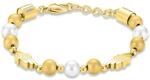 Armband POLICE "Expression", gelbgoldfarben, wei&szlig;, Armb&auml;nder, 22,5cm,...