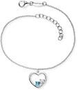 Armband ENGELSRUFER "Yin Yang Herz", blau (silberfarben, kristallwei&szlig;, blau,