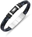 Armband POLICE "Wavebreaker", blau (schwarz, blau, edelstahlfarben), Armb&auml;nder,