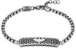 Armband POLICE "Batman", silber (edelstahlfarben), Armb&auml;nder, 21,5cm, Edelstahl,