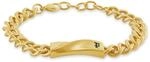 Armband POLICE "Contorto", gelbgoldfarben, schwarz, Armb&auml;nder, 22,5cm, Edelstahl,