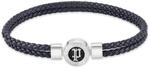Armband POLICE "Infiniti", schwarz (blau, edelstahlfarben), Armb&auml;nder, 21,5cm,
