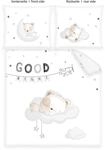 Babybettw&auml;sche BABY BEST "Sleeping little bear", wei&szlig; (multicolour), B/L: 80cm x