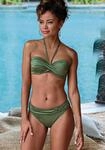 B&uuml;gel-Bandeau-Bikini LASCANA, Damen, Gr. 32, Cup A, gr&uuml;n (oliv), Polyamid,