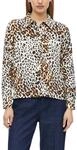 Hemdbluse S.OLIVER, Damen, Gr. 34, braun (almond aop), Jersey, Obermaterial: 95%