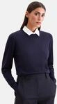 Hemdbluse SEIDENSTICKER, Damen, Gr. XS (34), blau (wei&szlig;), 97% Baumwolle, 3%