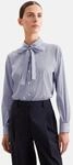 Klassische Bluse SEIDENSTICKER, Damen, Gr. XS (34), blau (dunkelblau), 96%...