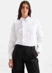 Hemdbluse SEIDENSTICKER, Damen, Gr. XS (34), wei&szlig;, 100% Baumwolle, unifarben,