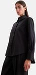 Hemdbluse SEIDENSTICKER, Damen, Gr. XS (34), schwarz, 100% Baumwolle, unifarben,