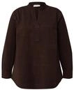 Langarmbluse S.OLIVER CURVE, Damen, Gr. 44, braun (bitter chocolate), Cord,