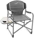 Gartenstuhl VCM "Angelstuhl Getr&auml;nkehalter Campingstuhl klappbar", grau,