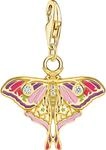 Charm-Einh&auml;nger THOMAS SABO "Charm Nachtfalter bunt", gold (gelbgoldfarben, wei&szlig;,