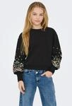 Sweatshirt KIDS ONLY "KOGBROOKE L/S O-NECK FLOWER SWT NOOS", M&auml;dchen, Gr. 110/116,