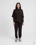 Kurzarmpullover SMITH & SOUL, Damen, Gr. L/XL, schwarz choc, Interlock,...