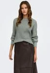 Strickpullover ONLY "ONLIDA LS RIB O-NECK CS KNT", Damen, Gr. L, gr&uuml;n (balsam...