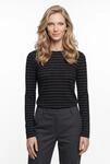 Longsleeve MARC O'POLO, Damen, Gr. XS, schwarz (dunkelblau), Single Jersey,