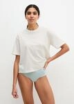 Pyjamaoberteil MARC O'POLO "Mix N Match Cotton", Damen, Gr. XS (34), beige (wei&szlig;