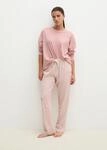 Pyjama MARC O'POLO "Mix & Match Cotton", Damen, Gr. XS, mauve, print, Jersey,