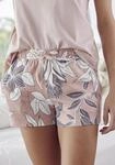 Pyjamashorts LASCANA, Damen, Gr. 32/34, N-Gr, rosa (allover, altrosa, gebl&uuml;mt),