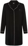 Nachthemd BOSS "Dreamline_Sleepshirt", Damen, Gr. S, N-Gr, schwarz 001, Web,