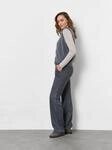 Stoffhose TONI "Jenny Wide Leg", Damen, Gr. 18, K-Gr, grau (dunkelblau), Web,