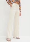 Anzughose BONPRIX, Damen, Gr. 36, N-Gr, beige (kieselbeige), Web, Obermaterial:...
